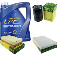 Mann Inspektionspaket 5L Mannol Defender 10W-40 FüR Audi 100 2.6 2.8 E S4 Turbo