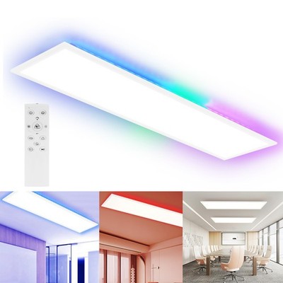 24W LED RGB Panel 100x25 Deckenleuchte 5%-100% Dimmbar IP20 Weiß Wohnzimmer Büro