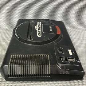 Sega Genesis Console 1601 W/PWR Cord & 3 Games Powers On but Otherwise Untested