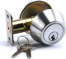 Heavy Duty Single Cylinder Deadbolt Lock with Adjustable Backset for Wood Metal