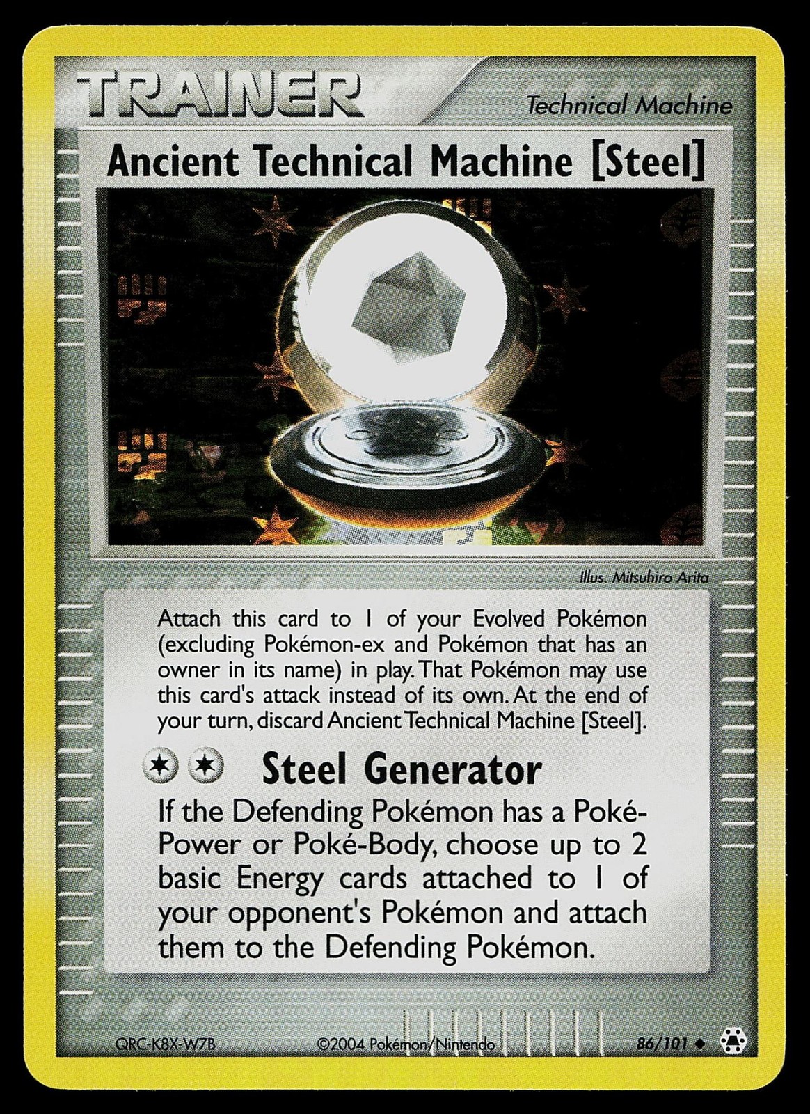 Pokemon Card Ancient Technical Machine Steel Hidden Legends 86/101 Reverse Holo