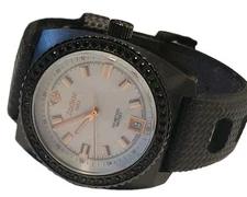 Zodiac Sea Dragon 1882 Mens Swiss Quartz MOP Dial Date Watch Rubber Strap ZO2904