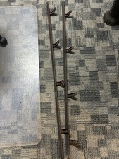 Vtg Antique Barn Door Roller/Hanger 1 1/4" Flat Track 2 pcs Total 8' LOT #3 Vtg Antique Barn Door Roller/Hanger 1 1/4" Flat Track 2 pcs Total 8' LOT #3 - Image 1