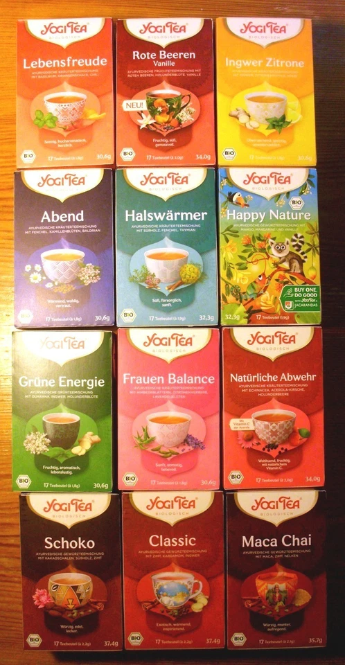 Bio Tee Probierset 24 Sorten Teebeutel Teeprobe Probe Adventskalender Yogi Cuppe - Bild 3 von 4