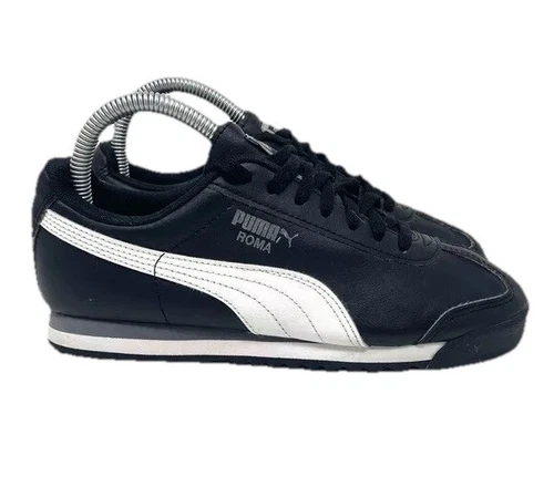 Puma Roma Sneaker in pelle nero bianco giovane 5