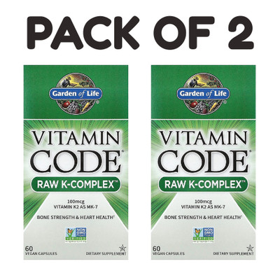 Garden of Life Vitamin Code RAW K-Complex   60 Veggie Capsules   Pack of 2