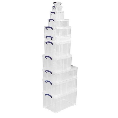 Really Useful Box Aufbewahrungsbox 4 Liter, transparent klar