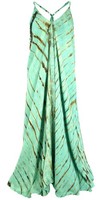 Batik Maxikleid, Strandkleid, Sommerkleid, Langes Kleid - GrüN