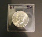 1967 KENNEDY 40% SILVER HALF DOLLAR, GEM BU