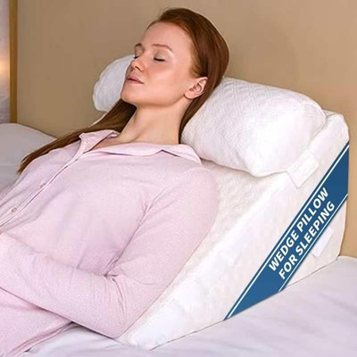 Bed Wedge Pillow for Sleeping   Adjustable Post-Surgery Comfort Pillow (7-in-...