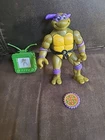 VTG Teenage Mutant Ninja Turtles Toon Don TMNT Action Figure 1992 with Pizza TV