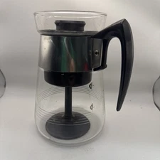Retro 60's Corning Glass Percolator Coffee Maker Pot 6 cups Heat-Proof Glass
