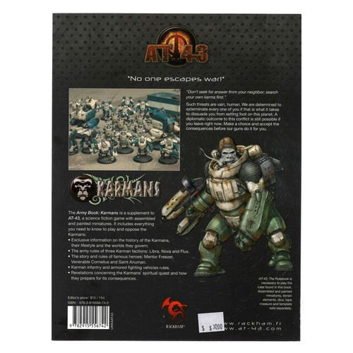 AT-43 Karmans Army Book - Rackham Rulebook Codex AT43 Karman Pre-owned OOP YHP