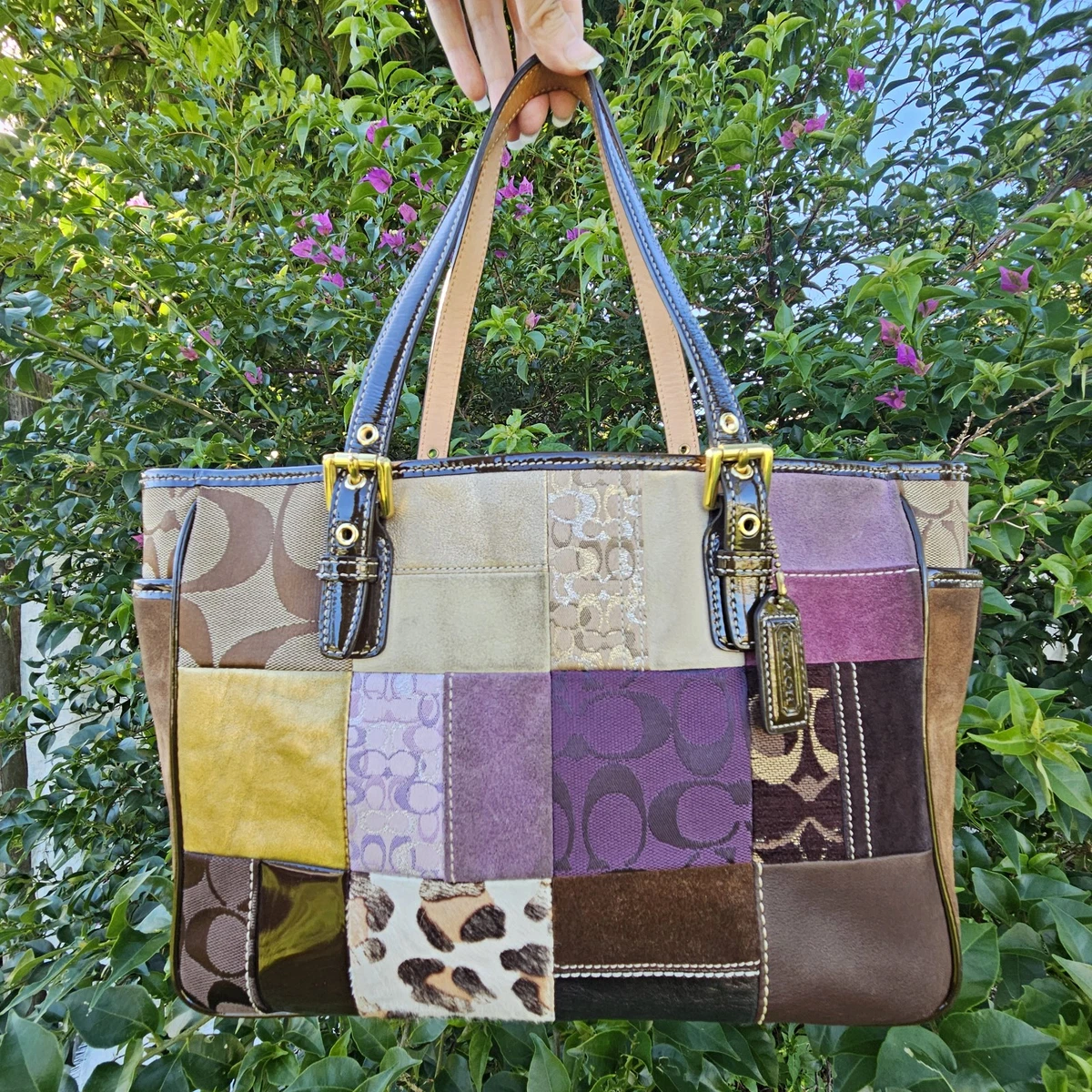 バッグ coach tote bag bag patchwork flower y2k 25+ Coach Patchwork Tote Medium Bags & Handbags for Women for sale