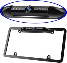 License Plate Frame Backup Camera Night Vision Car Rear View Camera with 8 Brigh