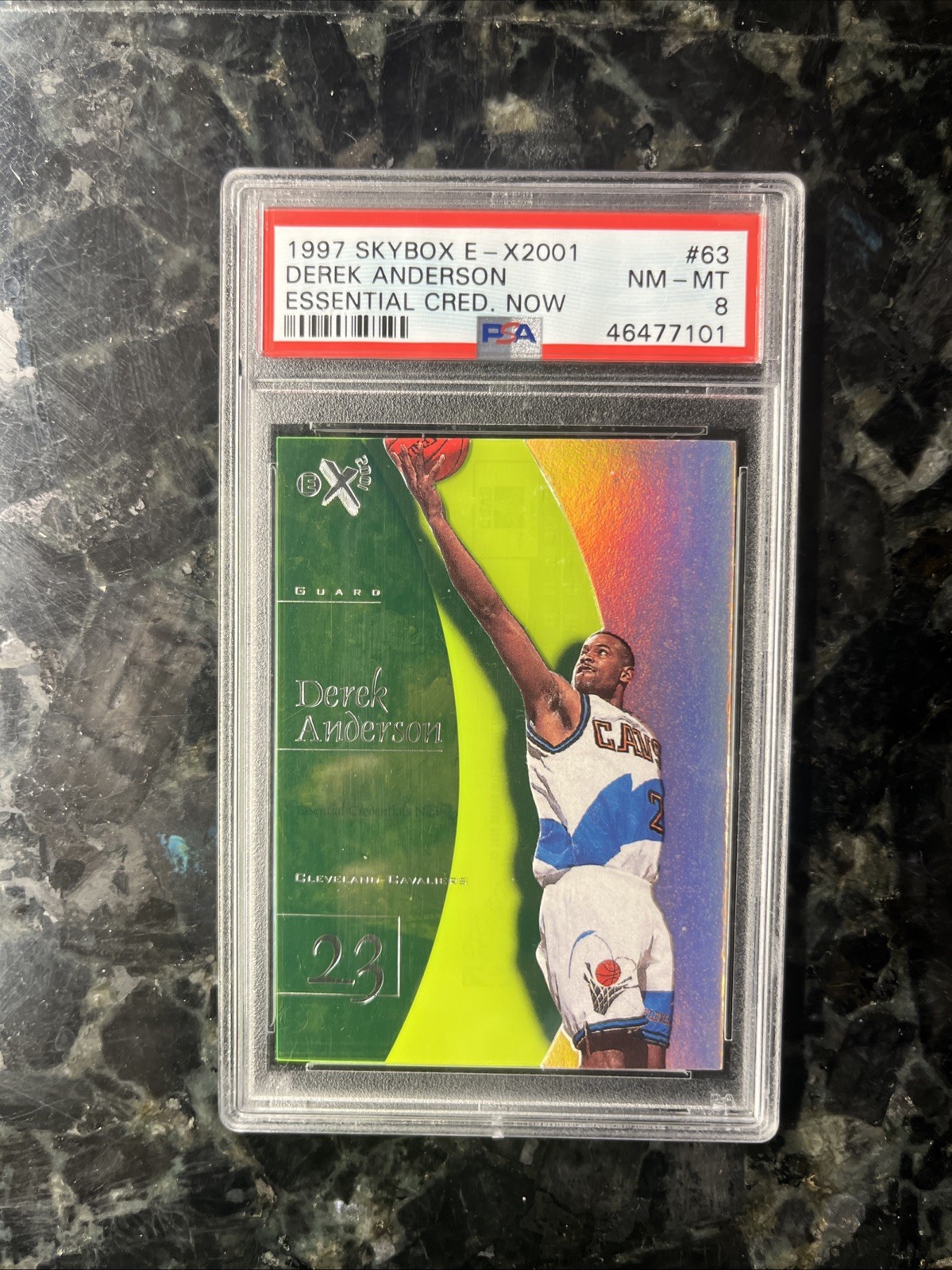 1997 Skybox E-X2001 Essential Credentials Now Derek Anderson /63 Rookie PSA 8