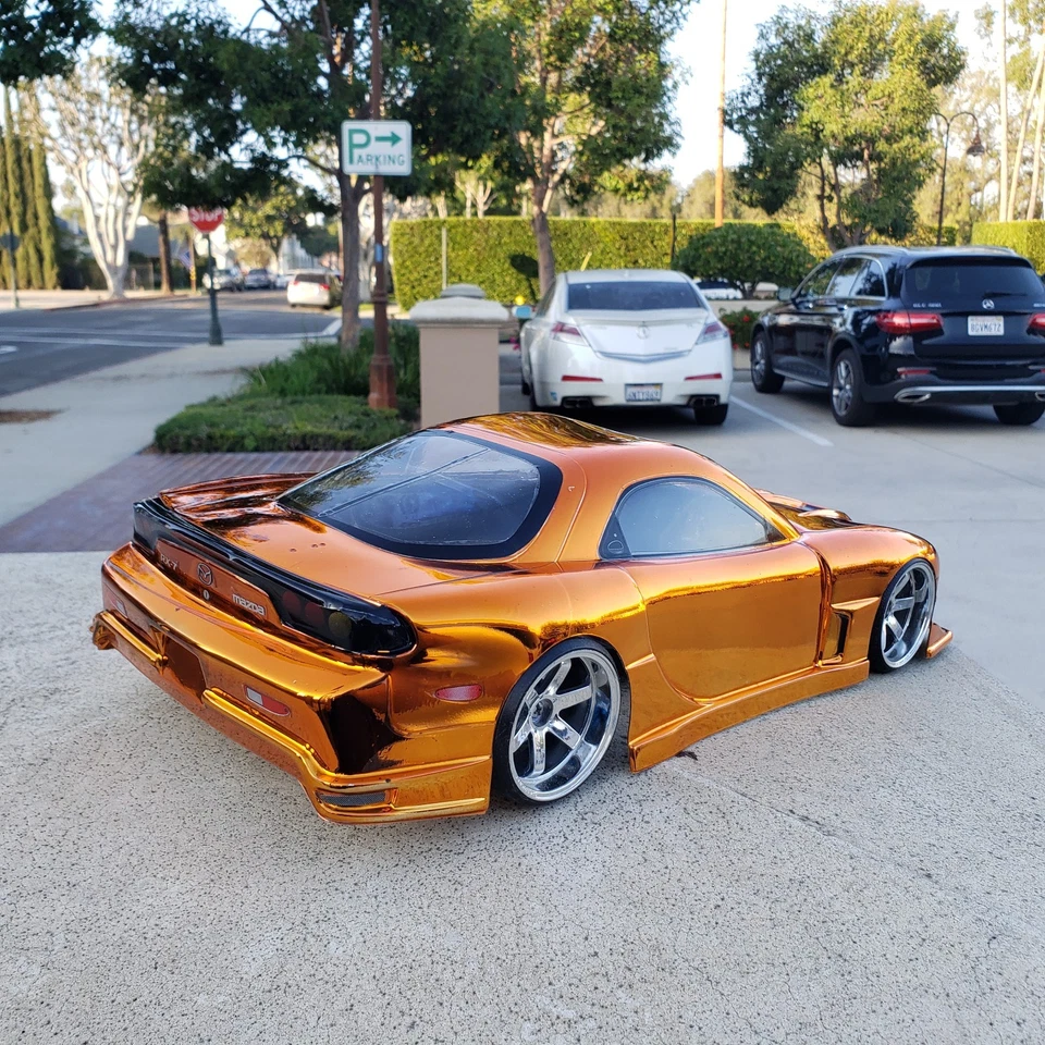 200mm 1/10 Custom Paint RX7 JDM 4Tec-2 drift HPI RDS DC10 YD2 MST TT02 Body Only - Image 4 of 4