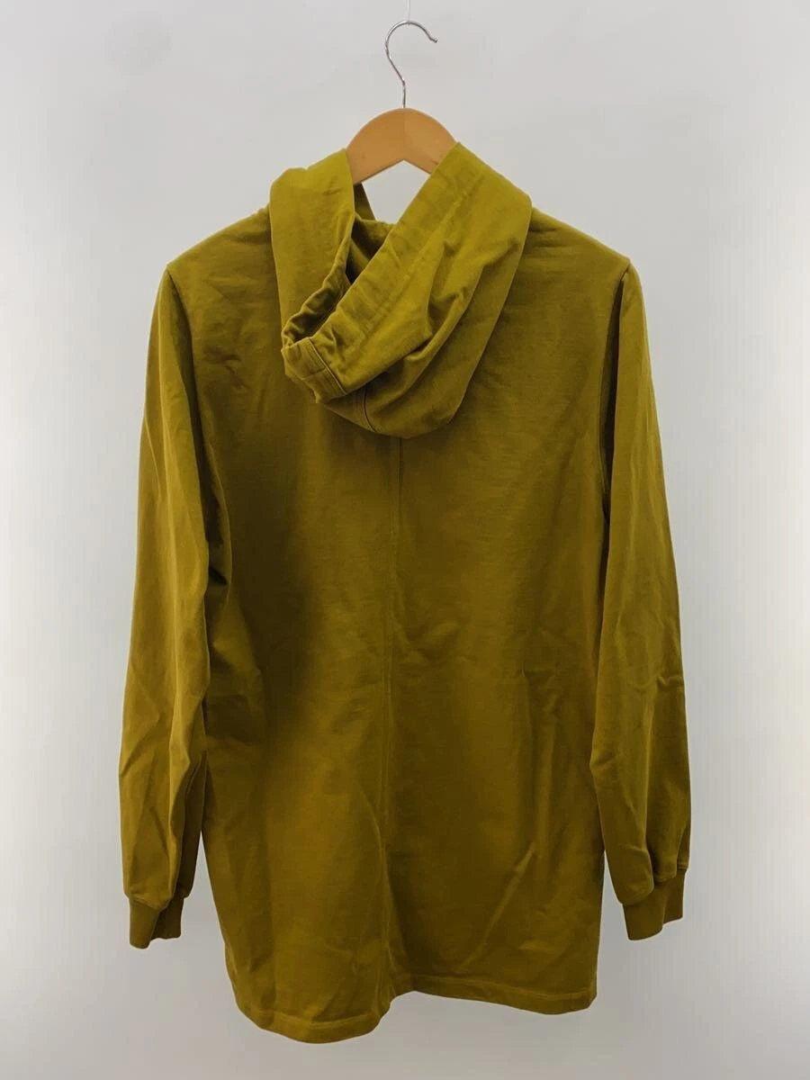 Felpa con cappuccio Rick Owens cotone YLW tinta unita Ru01b1285 ba usata