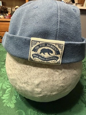 On The Moment Blue Adjustable Docker Hat Men Casual Solid One Size