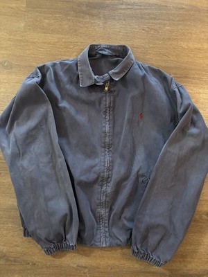 Vintage 90s Polo by Ralph Lauren Navy Harrington Jacket Size Large