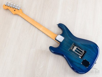 1992 Levinson Blade Texas Blue S-Style Guitar SSS Clear Blue