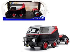 2024 VOLKSWAGEN KOOL KOMBI SPORT VAN W/TRAILER BLACK 1/18 BY SOLIDO S1810903