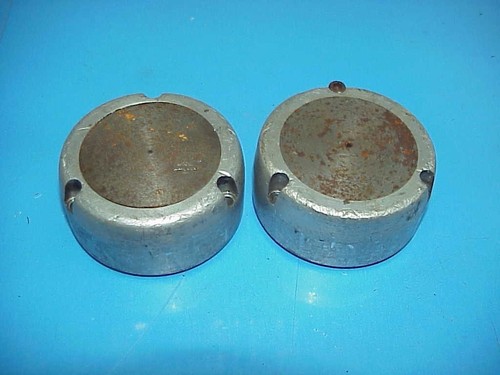 2 Aluminum 5 x 5 Front Hub Caps NASCAR Grand National Timken Style Steel Inserts