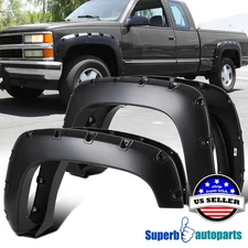 Fits 1988-1998 Chevy GMC C/K 1500 Pocket Rivet Style Fender Flares Wheel Cover
