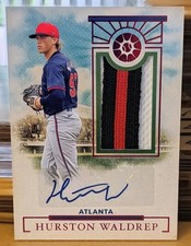 2024 Boys of Summer Prospect Patch Auto Red #PMS-HW Hurston Waldrep 28/49 Braves