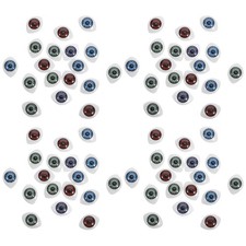 100 Pcs Acrylic Craft Eyes Realistic Fake Eyes for Clay Modelling and Dolls