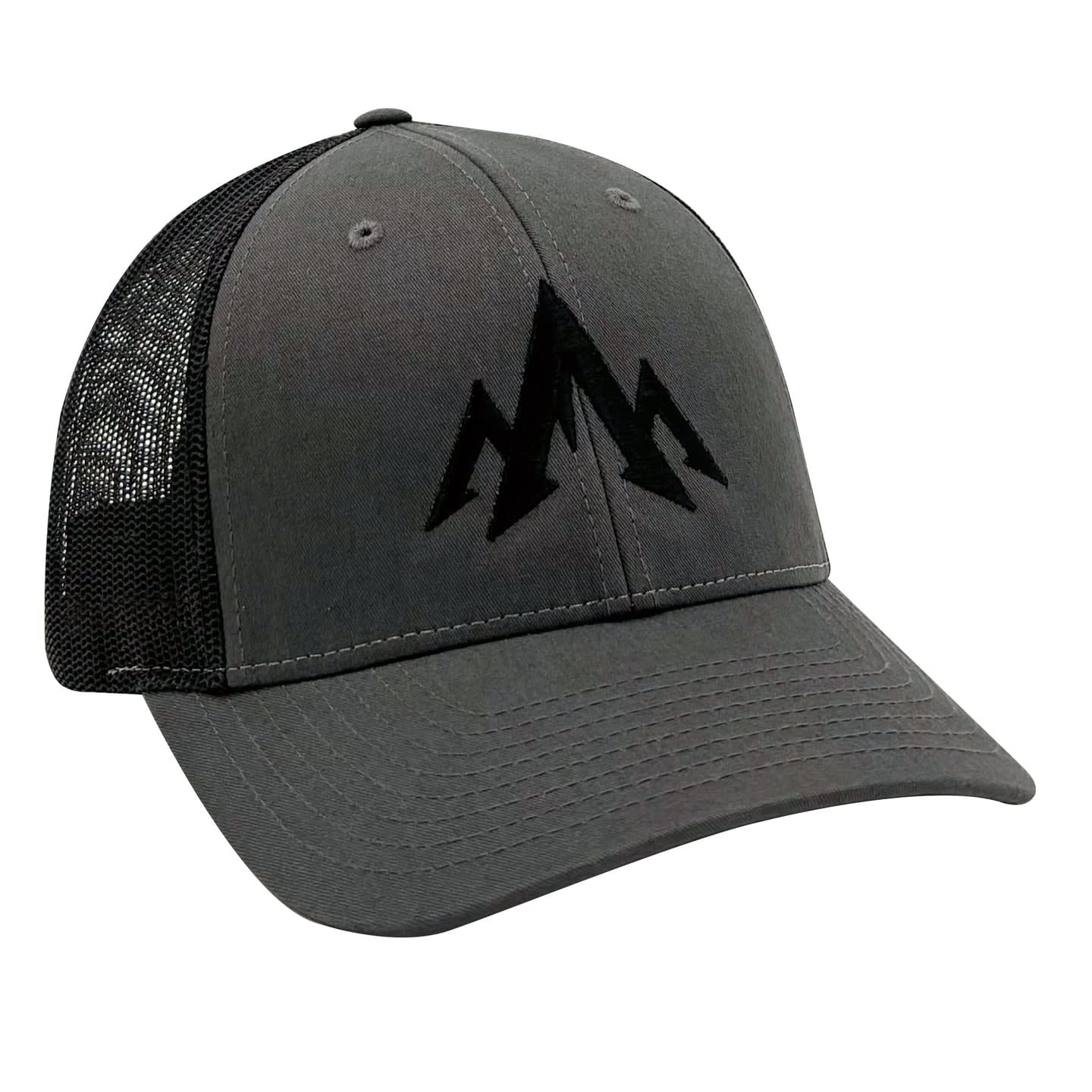 Pnuma Outdoors Mountain Icon Trucker Cap Charcoal OSFM (CP-MT-CH)