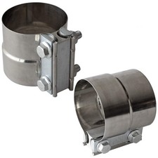 3" Exhaust Clamp Stainless Steel Muffler Band Clamp 2 Pack for 3" ID/OD Turbo Do