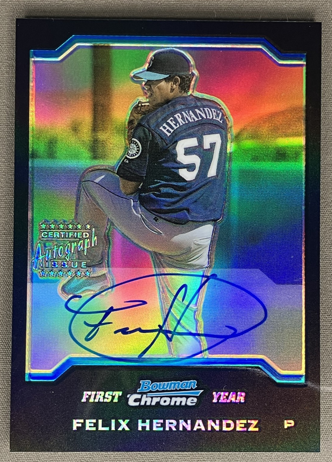 2004 Bowman Chrome Refractor 1st Year #345 Felix Hernandez Autograph "Ungraded"