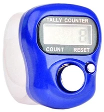 Blue LED Digital Row Counter,5 Digit Display Counter Clicker,Handheld Number 