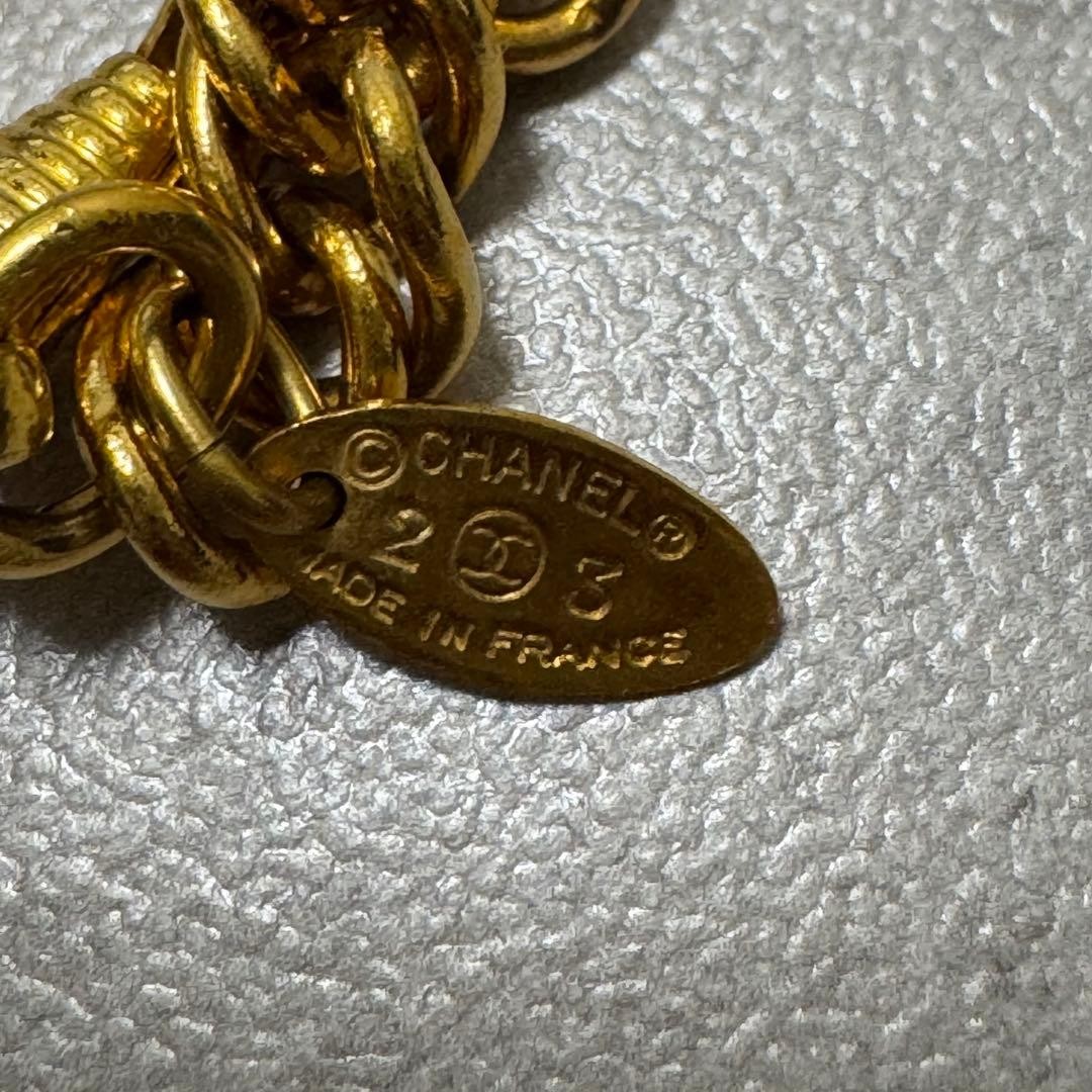 Chanel Cocomark Pendant Necklace Gold Vintage 84cm Metal Jewelry thumbnail 7
