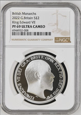 2022 British Monarchs King Edward VII 1oz Silver Proof NGC Graded PF69 UC Rare