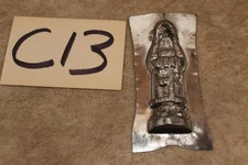 C13 VINTAGE TIN LOLLIPOP SANTA CANDY CHOCOLATE MOLD ST NICK 2 7/8" TALL