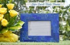 9"x7" Lapis Inlay Stone Photo Frame Mosaic Semi Precious Stones Inlay Gift Her