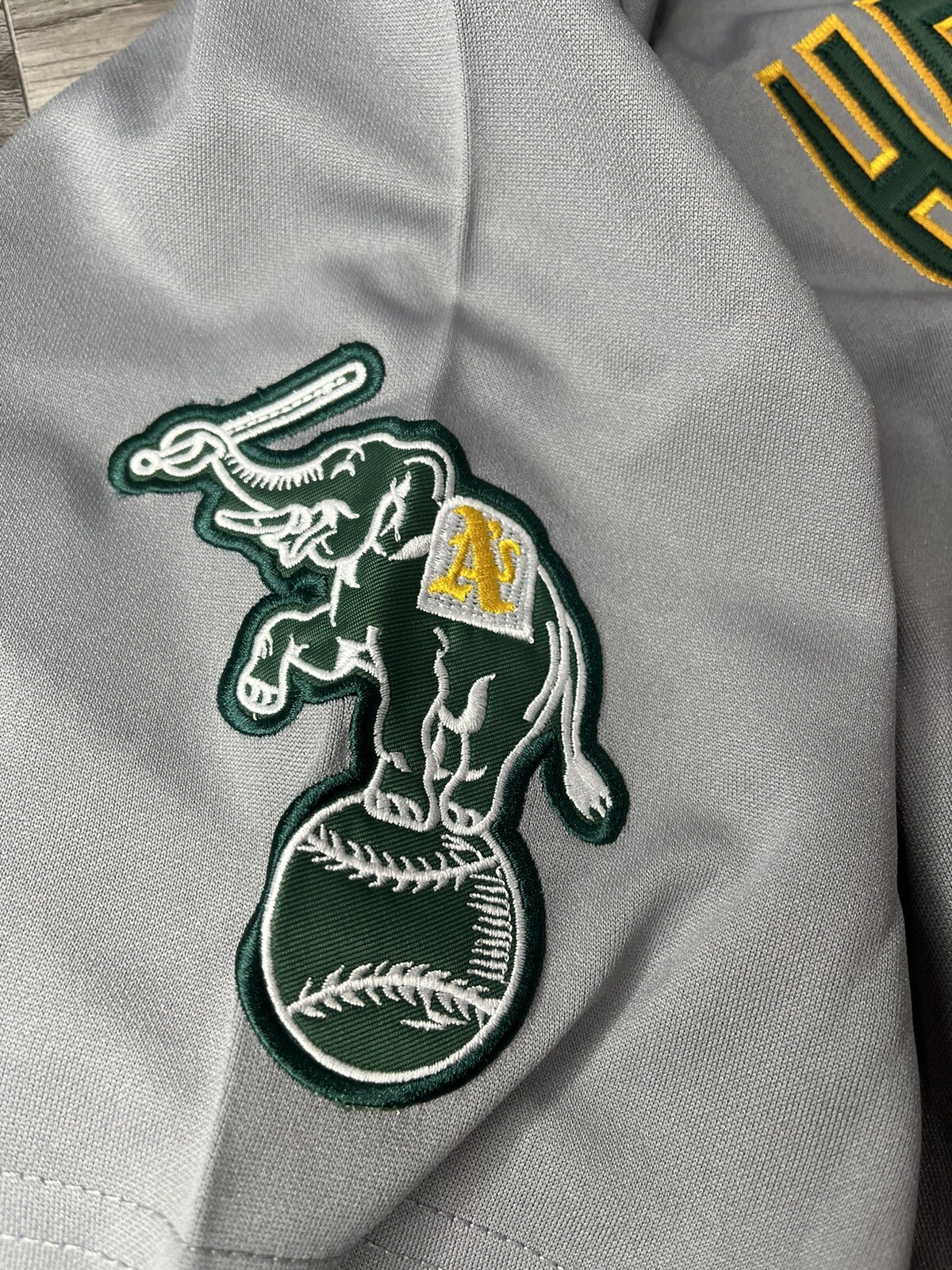 Rickey Henderson Oakland Athletics 1990 World Series Grey Jersey Men’s