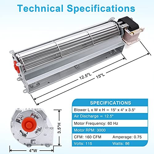 Fireplace Blower Fan Kit for Desa BK BKT, FMI, Vanguard, Comfort Flame