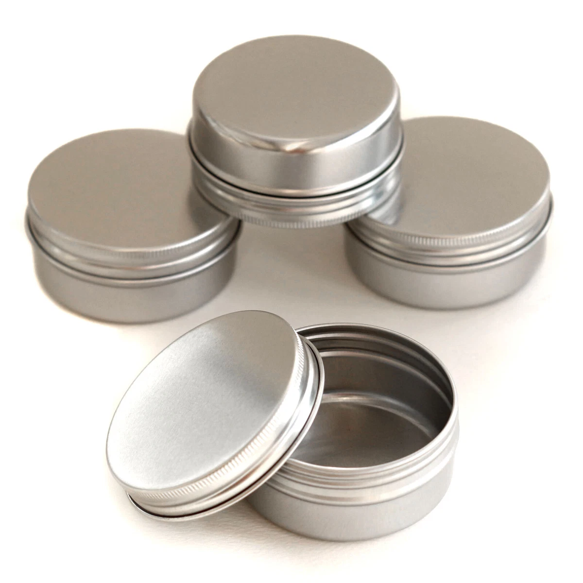 50ml Round Metal Storage Tin Jar Pot Container Travel Cosmetic Sample Craft  JLA