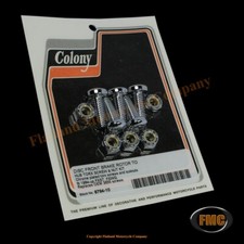 Colony 8794-10, Front Rotor Screw Kit, 1984-1999 FL, FX, P/N 3655, Torx, Chrome
