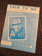 Vintage Frank Sinatra Sheet Music Talk to Me 1956.
