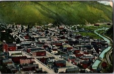 Aerial View Looking Northwest Over Wallace ID c1914 Vintage Postcard C45