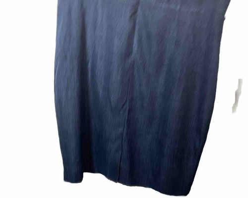 Kasper Tweed V-neck Sleeveless Sheath Blue Woman Dress 16 Belt Not Included - Picture 9 of 10