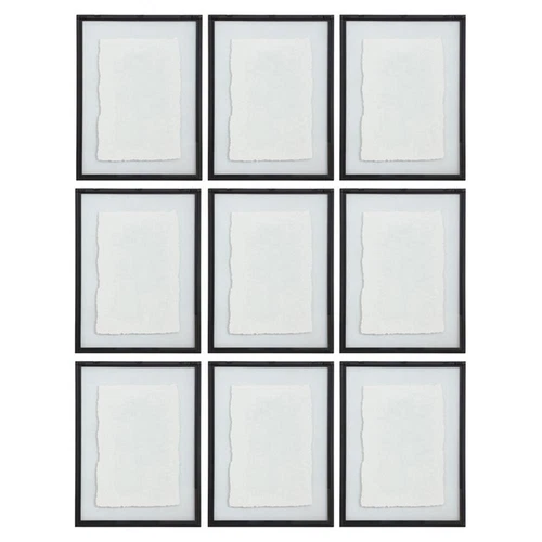 Uttermost Farmhouse Florals Iron Glass Cotton Prints in Black/White (Set of 9) - Picture 4 of 9