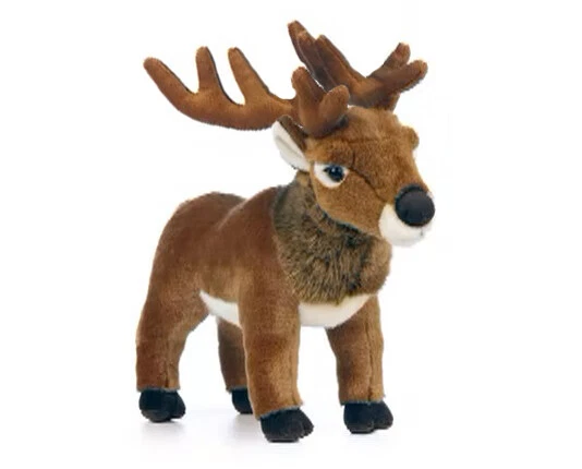 HIRSCH Plüschtier Stofftier Kuscheltier Plüsch H=33 cm Living Nature NEU