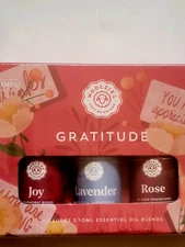 Woolzies Gratitude 100% Pure & Natural Essential Oil Set Joy/Lavender/Rose  