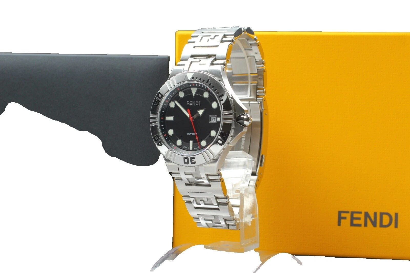 Fendi Stainless Steel Silver Band Wristwatches
