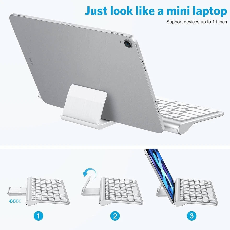 OMOTON Bluetooth Keyboard and Mouse Set Compatible with all iPad Series. With F - Image 2 of 4